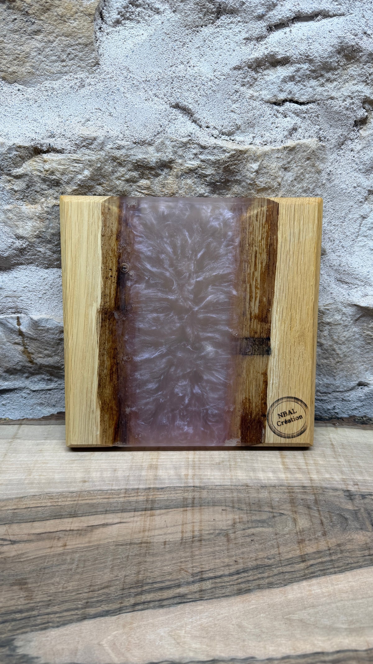 Dessous de plats en chêne/ résine époxy
