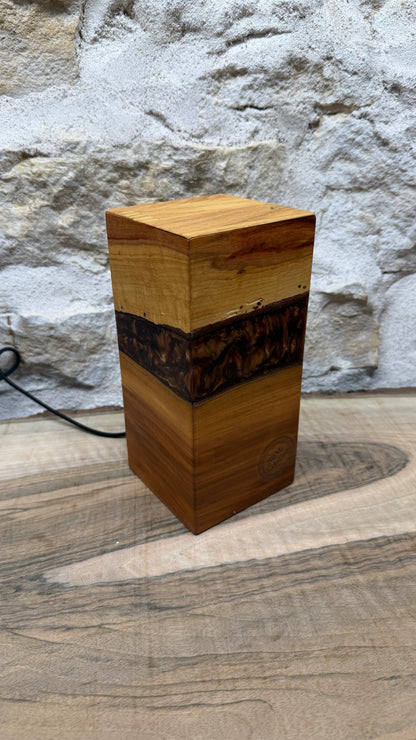 Lampe en pommier/résine époxy