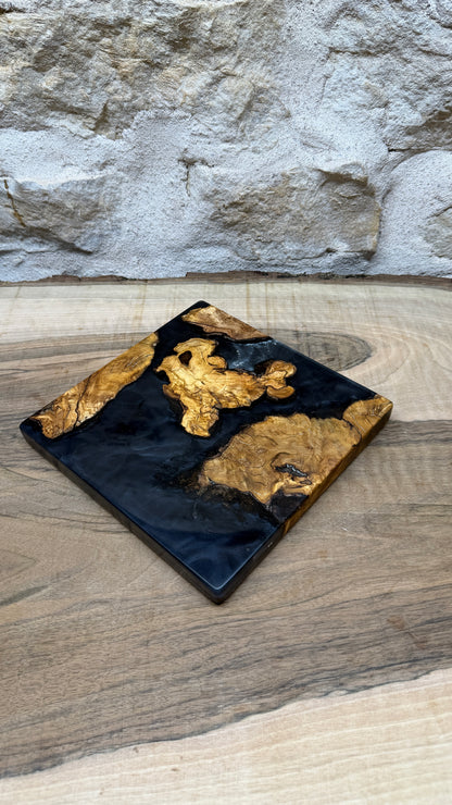 Dessous de plats racine d'olivier/ résine époxy