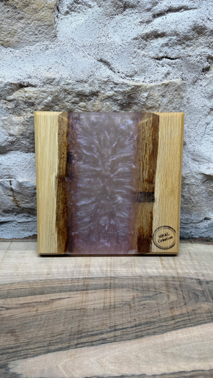 Dessous de plats en chêne/ résine époxy