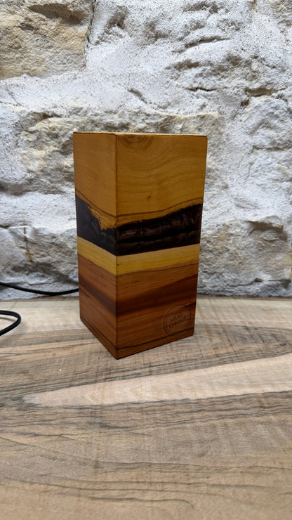 Lampe prunier/résine époxy