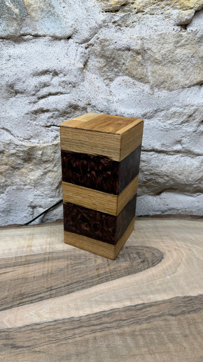 Lampe chêne/résine époxy