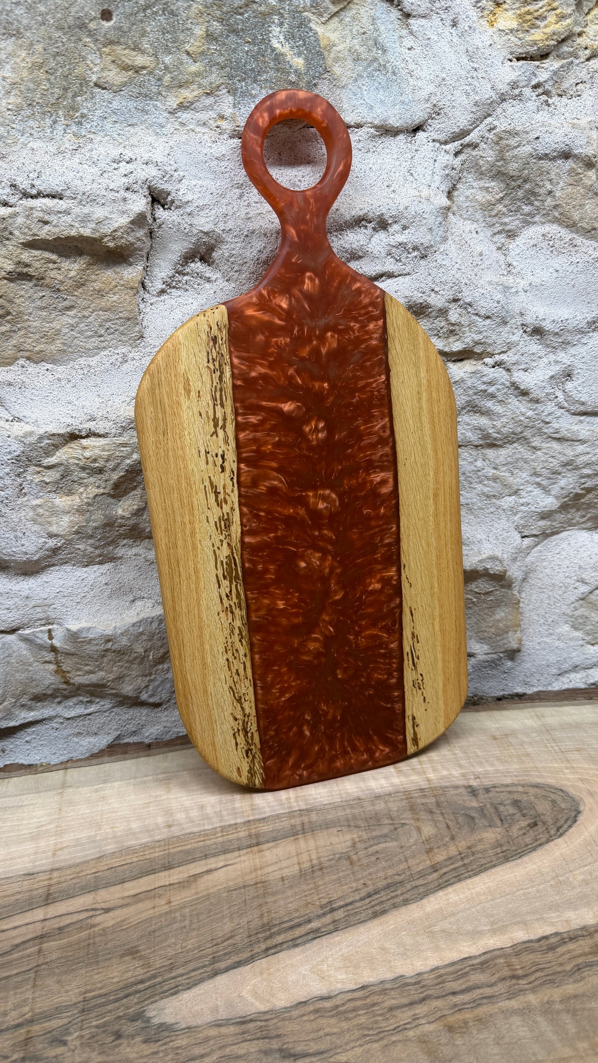 Planches apéritives en chêne/ Résine époxy