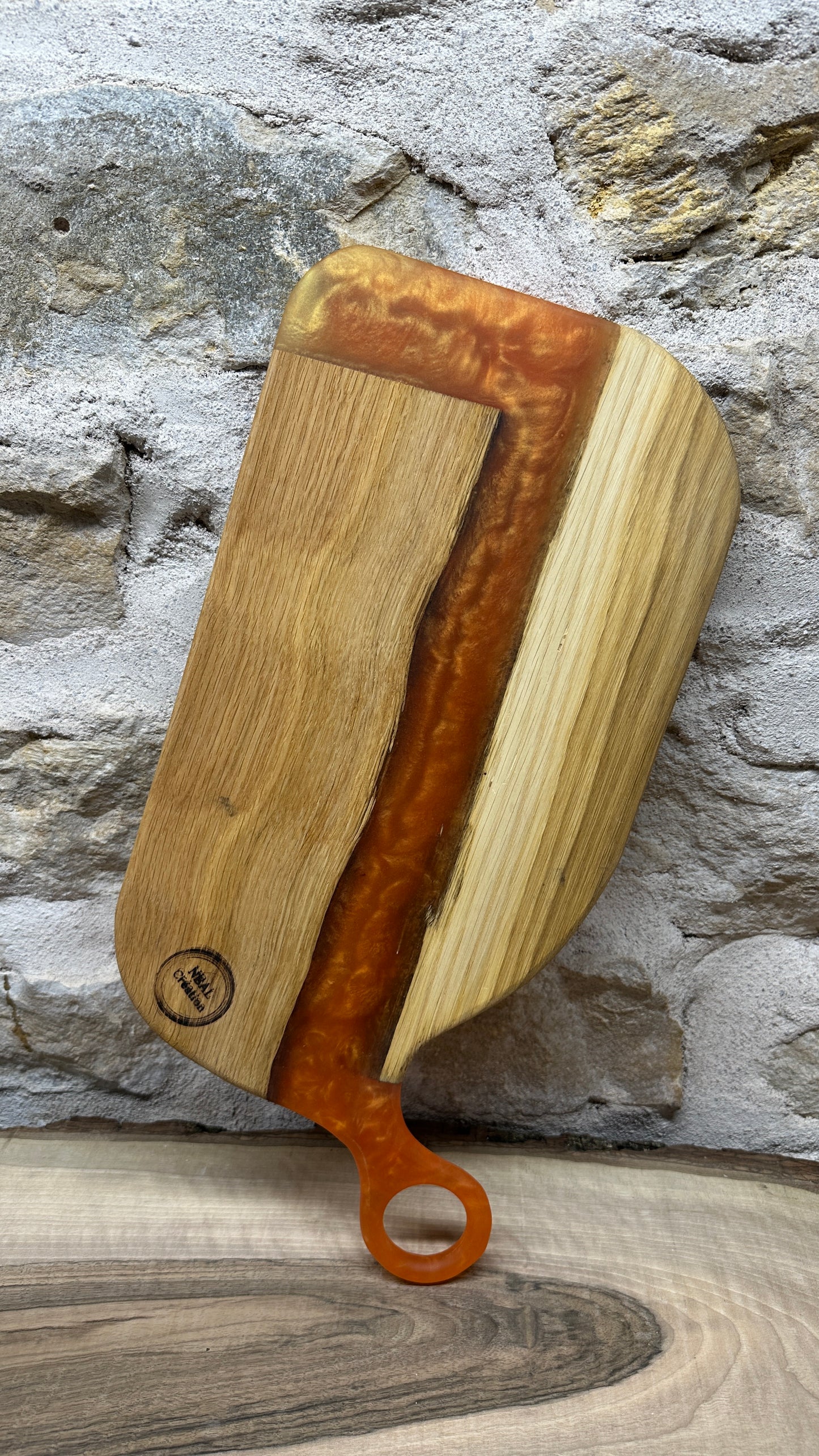 Planches apéritives en chêne/ Résine époxy