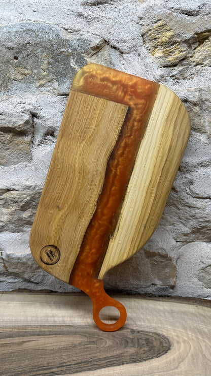 Planches apéritives en chêne/ Résine époxy