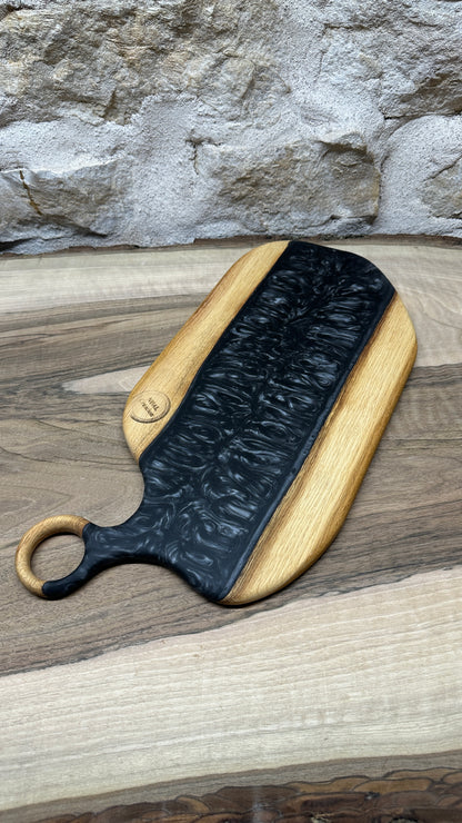 Planches apéritives en chêne/ Résine époxy