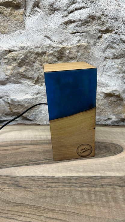 Lampe noyer/résine époxy