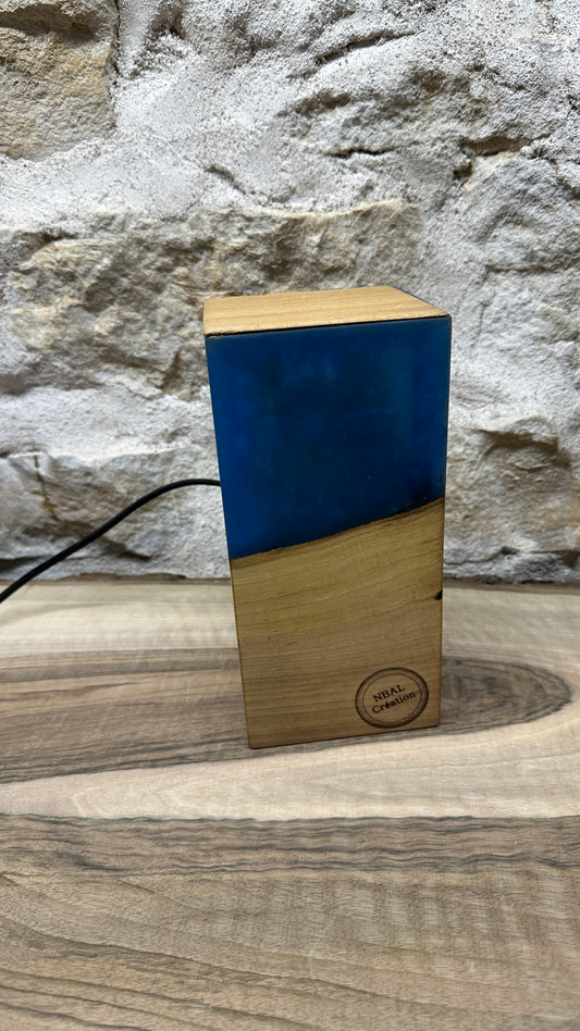 Lampe noyer/résine époxy