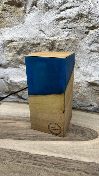 Lampe noyer/résine époxy