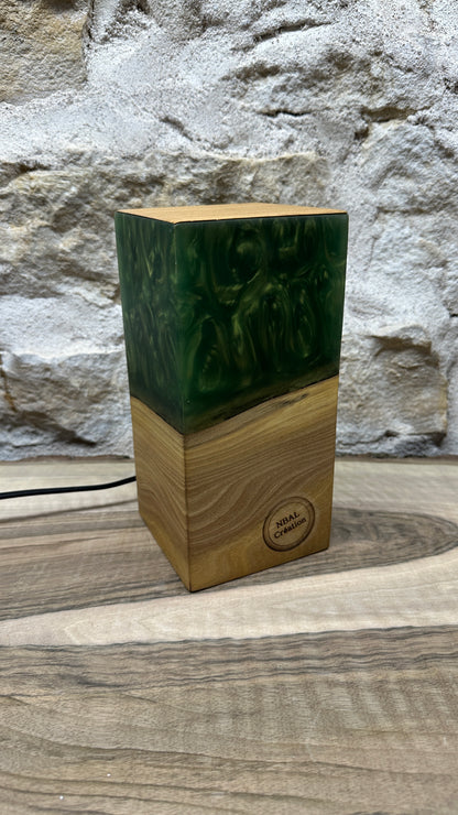 Lampe noyer/résine époxy