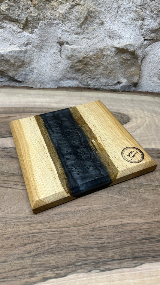 Dessous de plats en chêne/ résine époxy