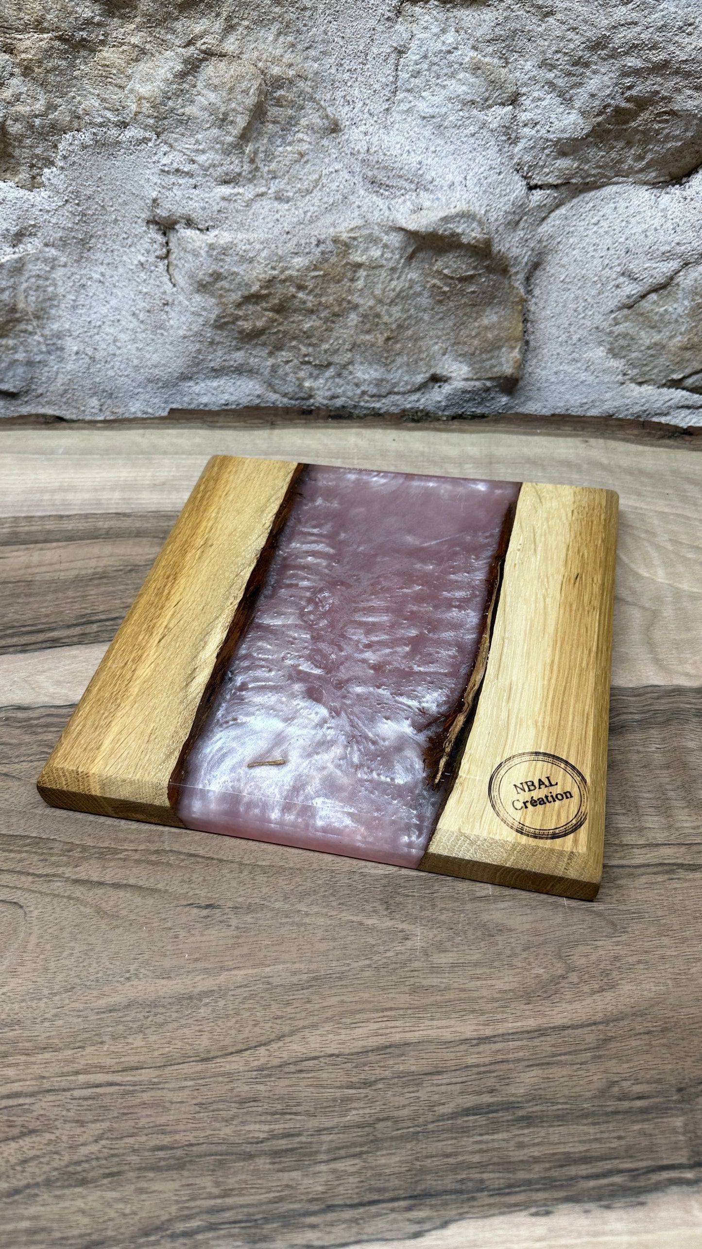 Dessous de plats en chêne/ résine époxy