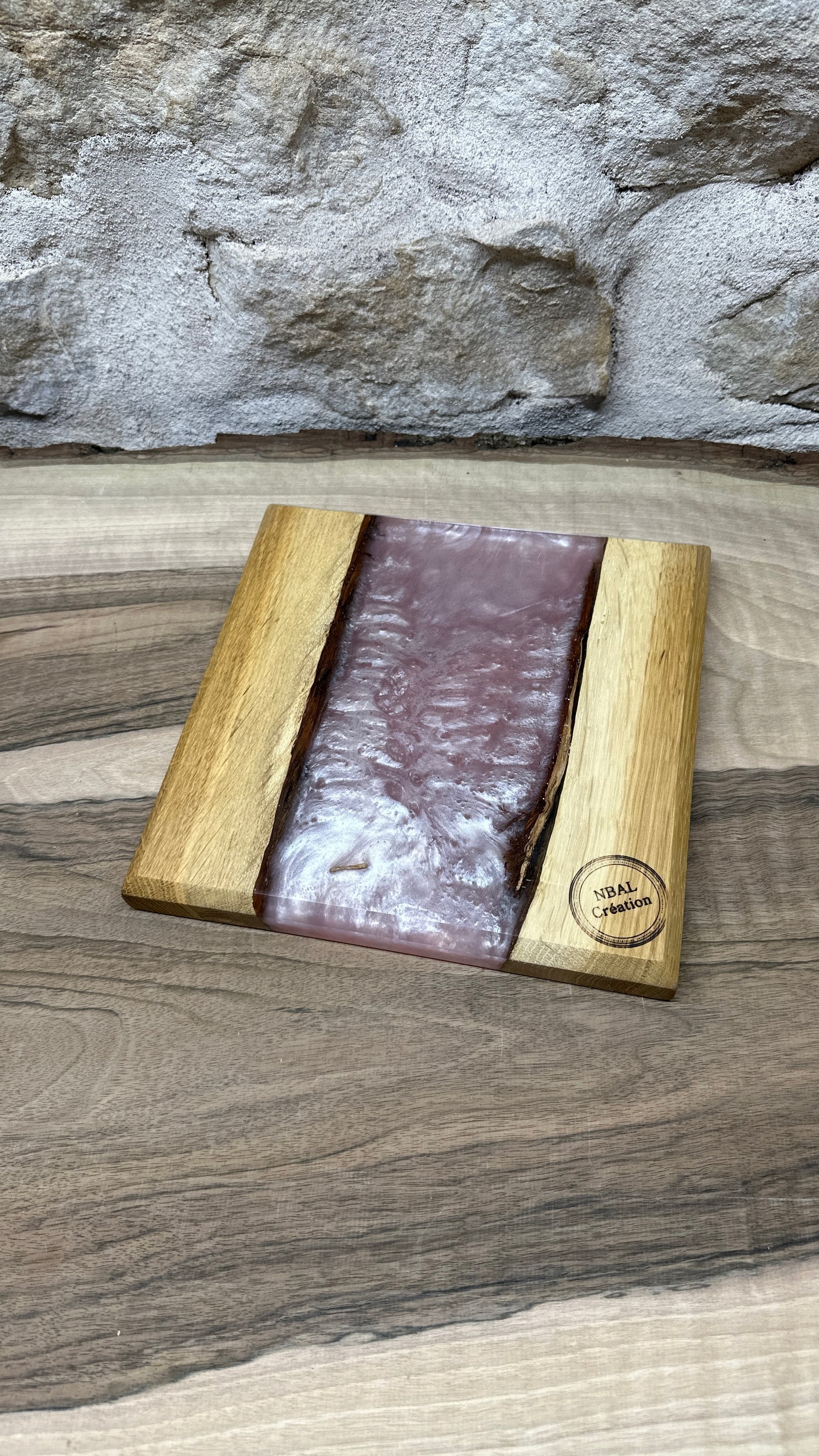 Dessous de plats en chêne/ résine époxy
