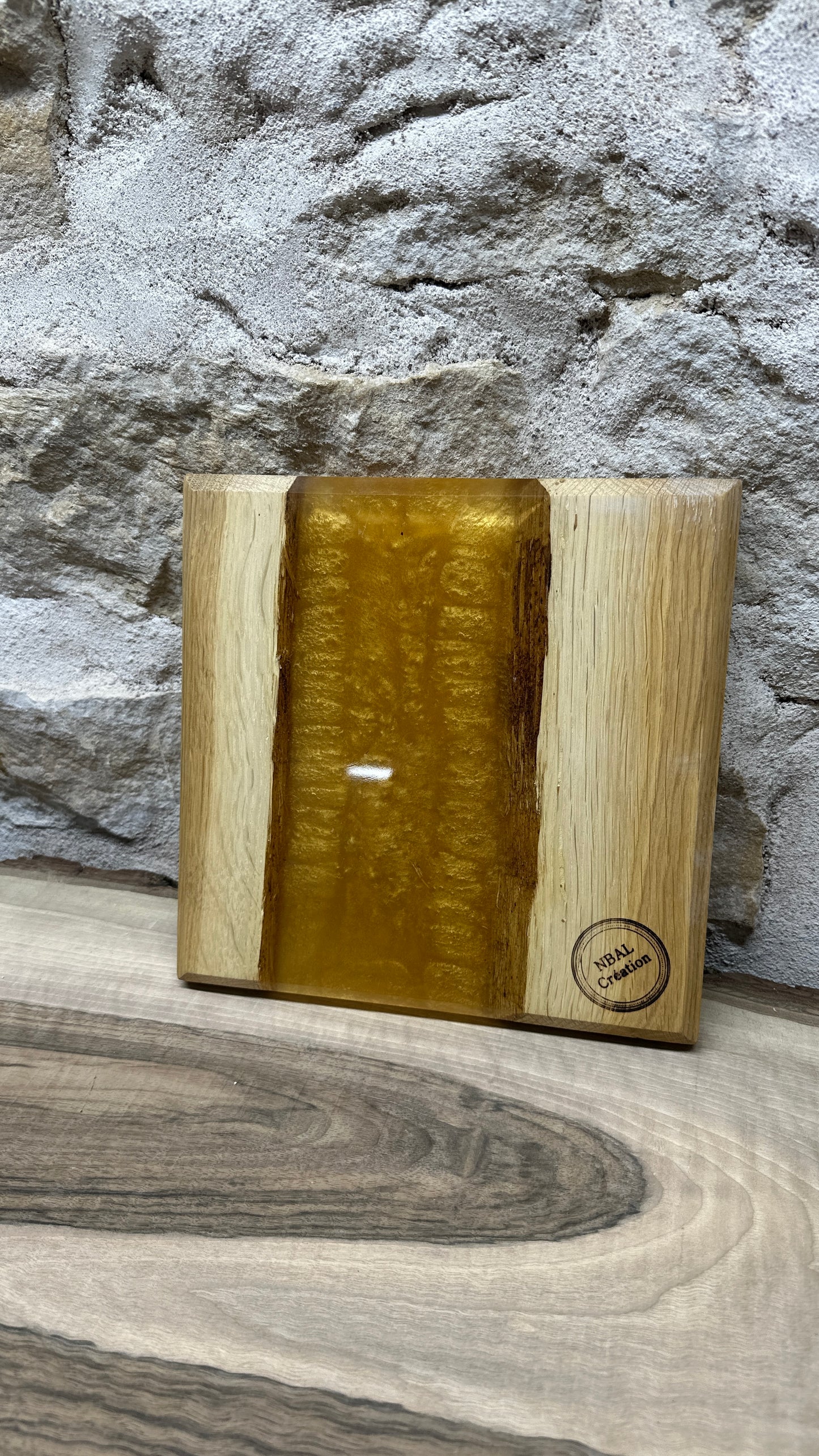 Dessous de plats en chêne/ résine époxy