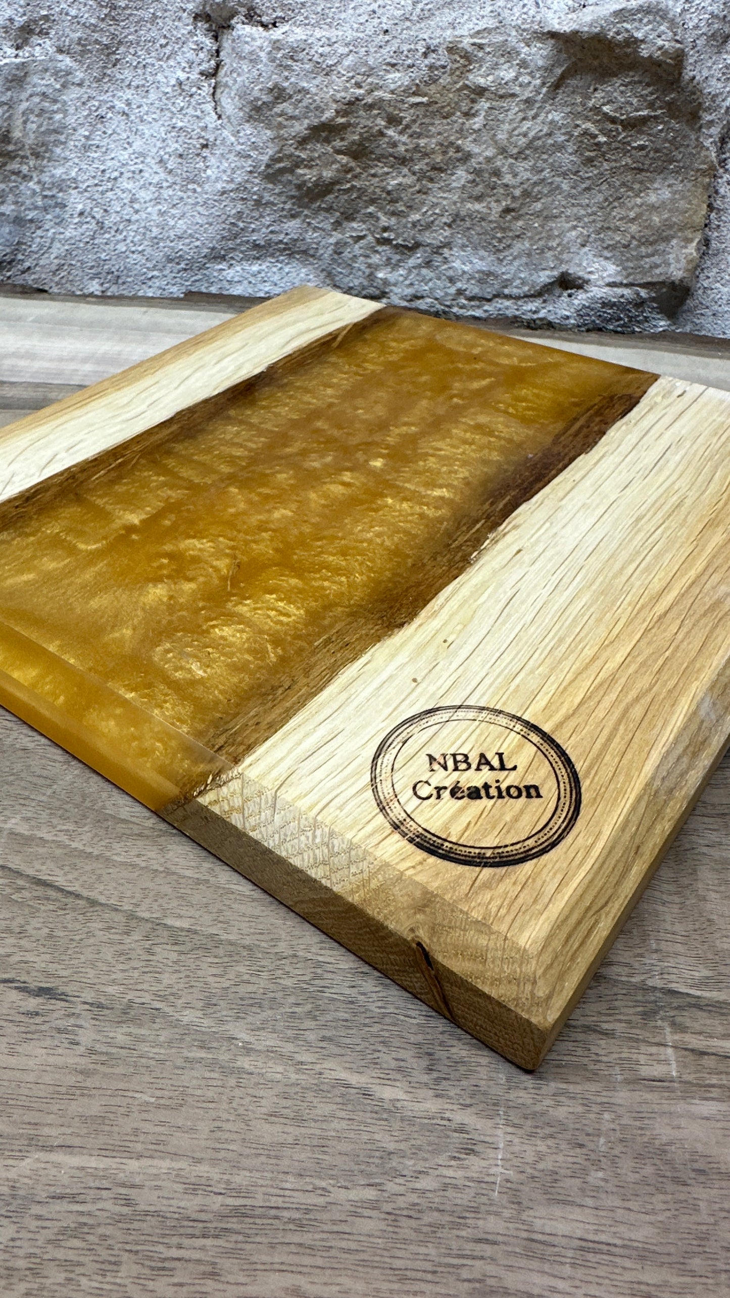 Dessous de plats en chêne/ résine époxy