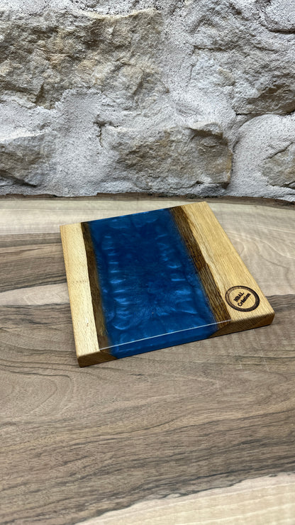 Dessous de plats en chêne/ résine époxy