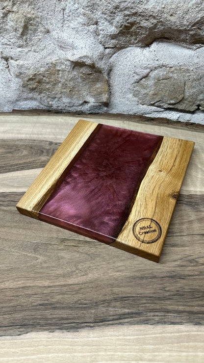 Dessous de plats en chêne/ résine époxy