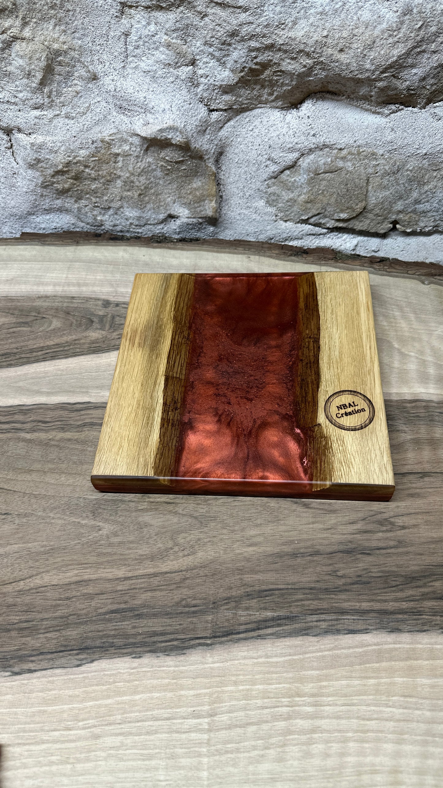 Dessous de plats en chêne/ résine époxy