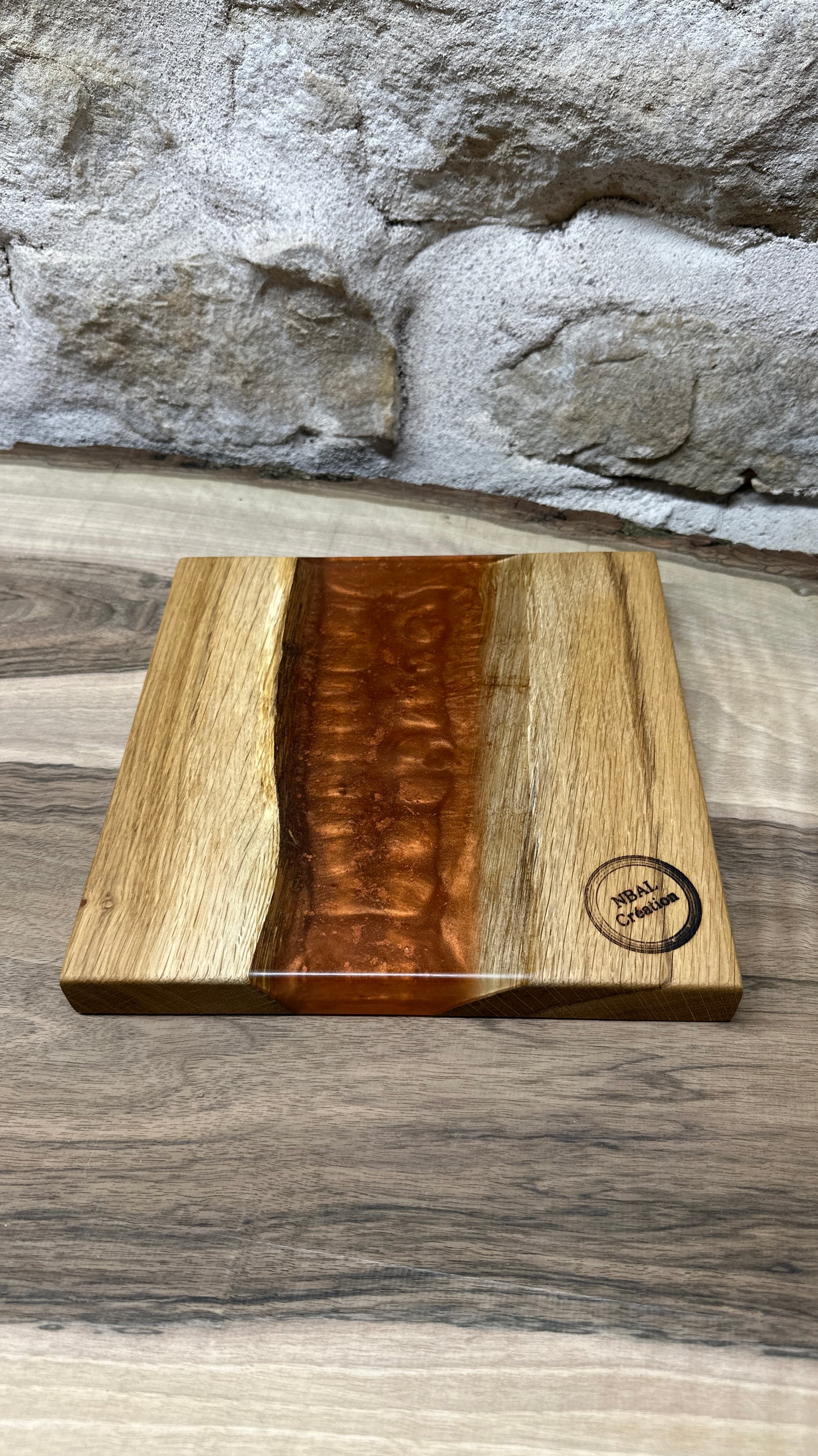 Dessous de plats en chêne/ résine époxy