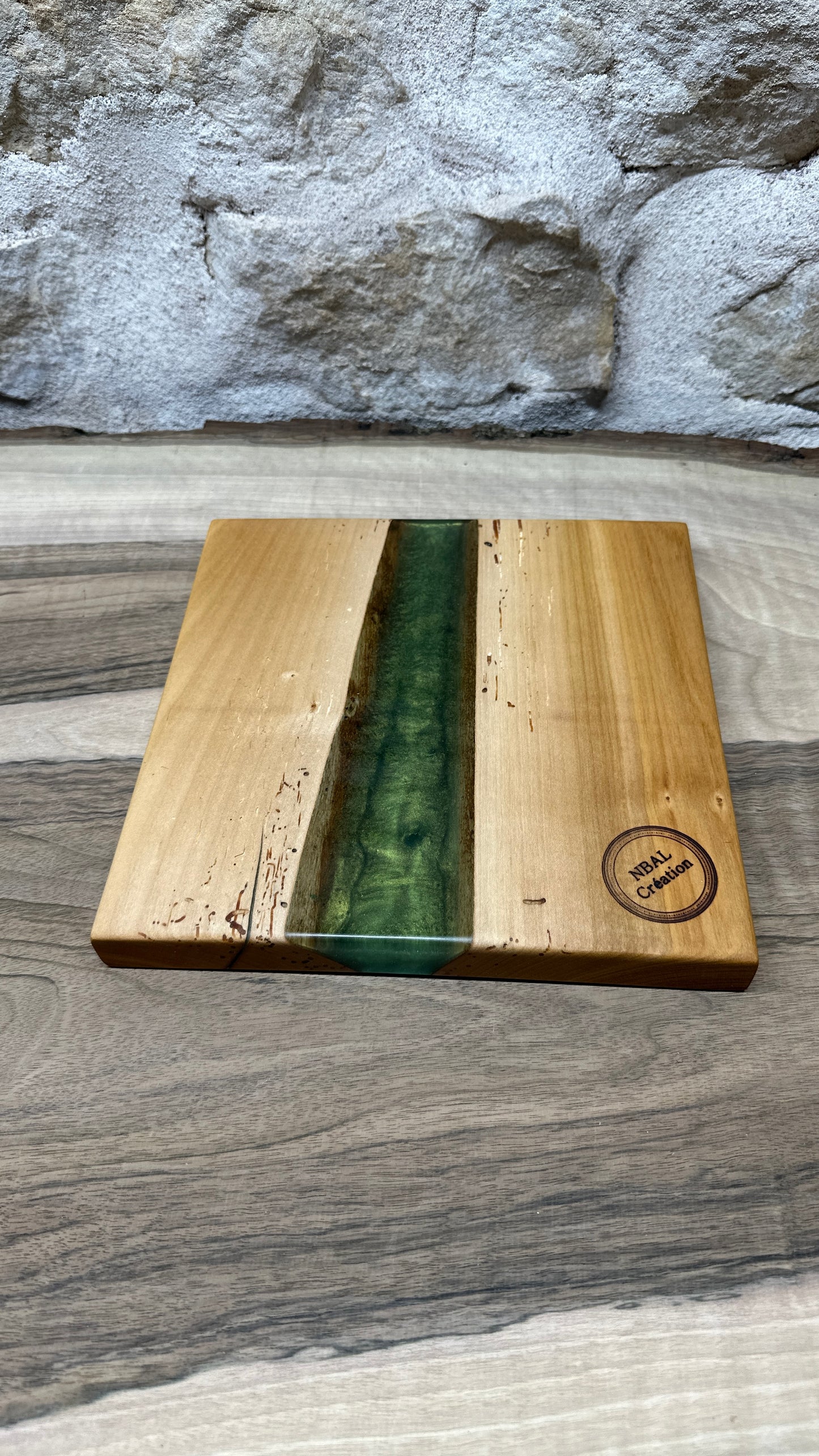 Dessous de plats en merisier/ résine époxy